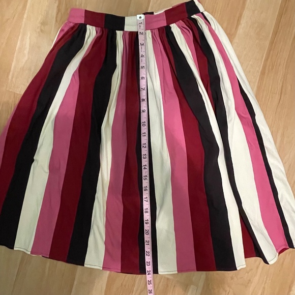 Collectif XS Bubblegum Stripe Jasmine Skirt - Picture 9 of 12
